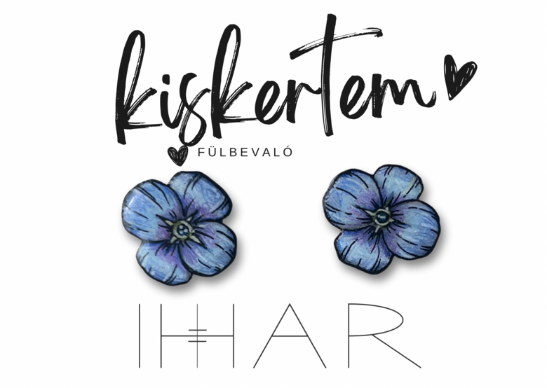 Nefelejcs fülbevaló