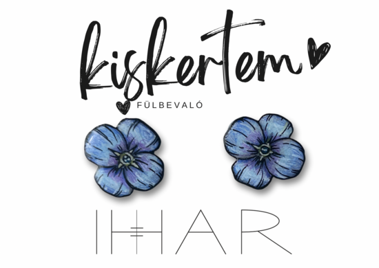 Nefelejcs fülbevaló